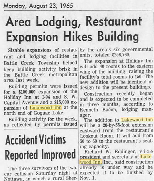 Lakewood Inn - 1965 Expansion